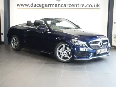 Używany Mercedes C220 AMG line 170 KM (125 kW) 2017 Niebieski Kabriolet