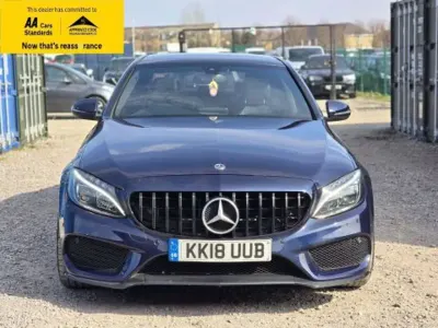 Used Mercedes C220 AMG Line Premium 170 HP (125 kW) 2018 Blue Sedan