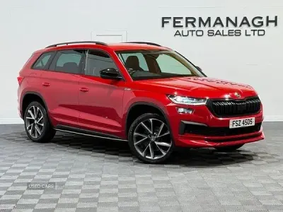 Used Skoda Kodiaq SportLine 150 HP (110 kW) 2021 Red SUV