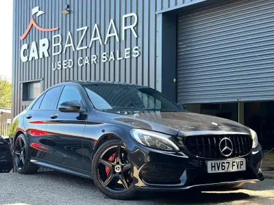 Used Mercedes C220 AMG Line Premium 170 HP (125 kW) 2017 Black Sedan