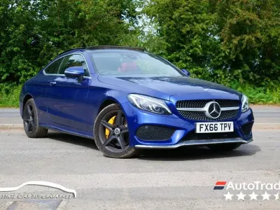 Used Mercedes C250 AMG Line Premium Plus 204 HP (150 kW) 2016 Blue Coupe