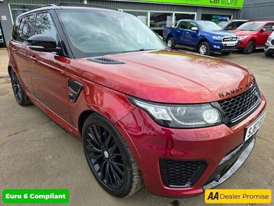 used Land Rover Range Rover Sport 5.0 V8 SVR 5d 543 BHP IN SVO PREMIUM PALETTE RED WITH 22,500 MILES AND A FULL RANGE ROVER