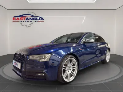 Used Audi A5 Black Edition 272 HP (200 kW) 2014 Blue Coupe
