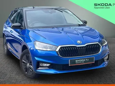 Used Skoda Fabia Colour Edition 113 HP (83 kW) 2024 Race blue metallic black magic pearl effect Hatchback