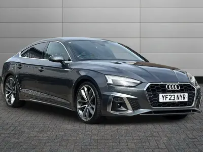 Used Audi A5 Sportback S-Line 161 HP (118 kW) 2023 Mythos black Hatchback