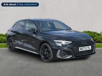 Used Audi A3 S-Line 150 HP (110 kW) 2022 Black Sedan