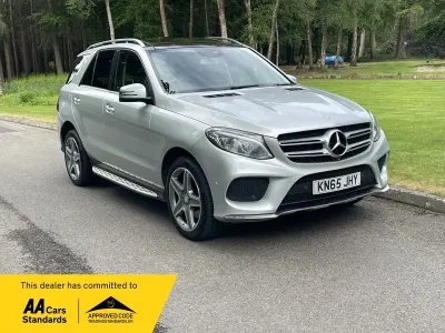 Used Mercedes GLE250 AMG Line Premium 204 HP (150 kW) 2015 Silver SUV