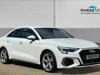 Used Audi A3 S-Line 110 HP (80 kW) 2021 White Sedan