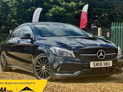 Used Mercedes CLA220 AMG line 177 HP (130 kW) 2018 Black Coupe