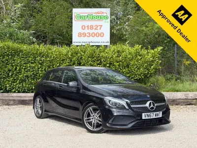 Used Mercedes A180 AMG line 122 HP (89 kW) 2017 Black Hatchback