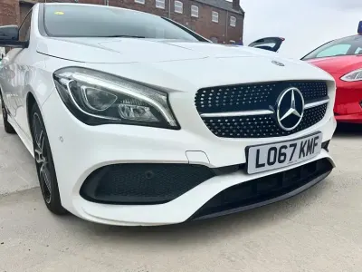 Used Mercedes CLA180 AMG line 122 HP (89 kW) 2018 White Coupe