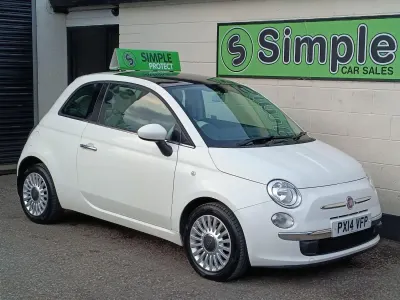Used Fiat 500 Lounge 69 HP (50 kW) 2014 White Hatchback