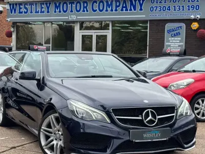 Used Mercedes E220 AMG line 2016 Blue Cabriolet