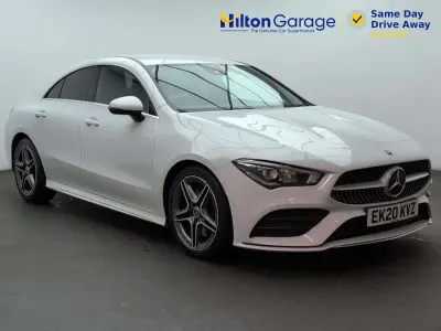 Used Mercedes CLA200 AMG line 163 HP (119 kW) 2020 White Coupe