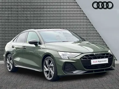 Used Audi A3 Black Edition 2026 District green, metallic Sedan