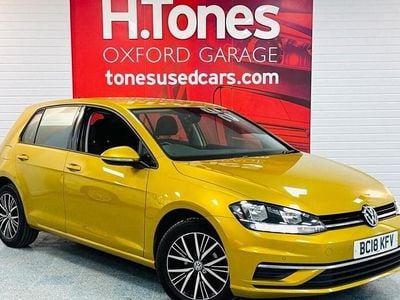 Yellow Used 2018 VW Golf VII SE Hatchback | £10,395 (Fair price)
