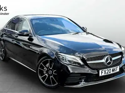 Używany Mercedes C220 AMG line 2020 Czarny Sedan/Limuzyna