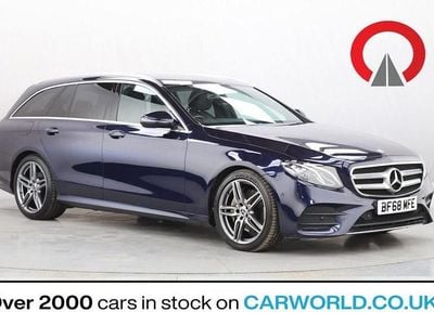 Used Mercedes E220 AMG line 194 HP (142 kW) 2018 Blue Estate