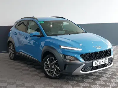 Gebraucht Hyundai Kona Premium 141 PS (103 kW) 2021 Blau SUV