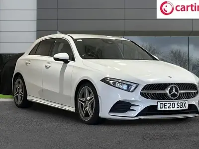 Used Mercedes A200 AMG line 163 HP (119 kW) 2020 White Hatchback