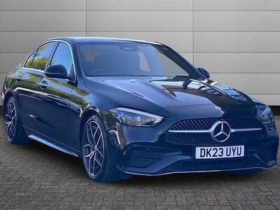 Begagnad Mercedes C220 AMG Line Premium Plus 200 HK (147 kW) 2023 Svart Sedan