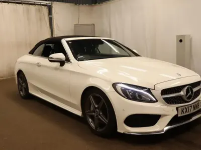 Used Mercedes C250 AMG line 2017 White Cabriolet