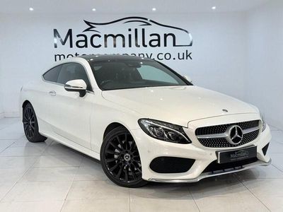 Begagnad Mercedes C220 AMG Line Premium Plus 170 HK (125 kW) 2017 Vit Sportkupé