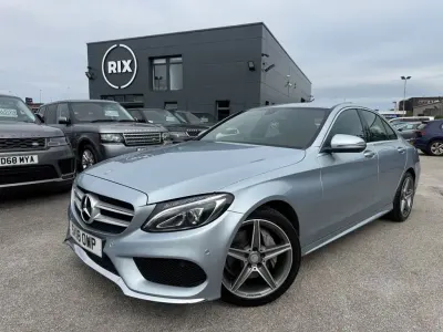 Used Mercedes C220 AMG line 170 HP (125 kW) 2018 Silver Sedan