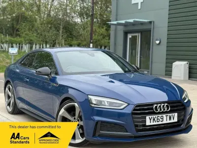 Used Audi A5 Black Edition 150 HP (110 kW) 2019 Blue Coupe