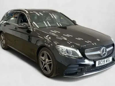 Used Mercedes C200 AMG line 184 HP (135 kW) 2019 Black Estate