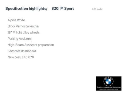 White Used 2022 BMW 320 M Sport | £25,995 (Fair price)