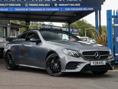 Used Mercedes E220 AMG Line Premium 194 HP (142 kW) 2017 Grey Coupe