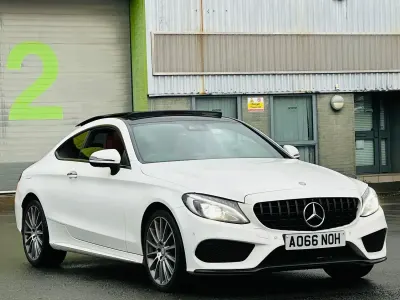 Used Mercedes C250 AMG Line Premium Plus 204 HP (150 kW) 2016 White Coupe