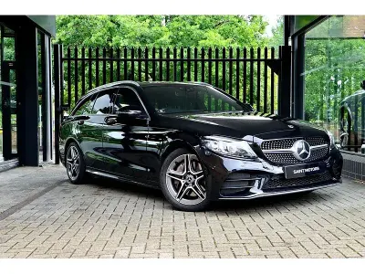 Used Mercedes C300 AMG line 258 HP (189 kW) 2020 Black Estate