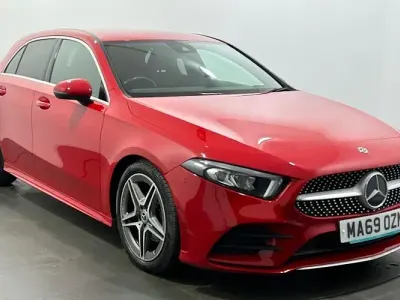 Used Mercedes A200 AMG line 163 HP (119 kW) 2019 Red Hatchback