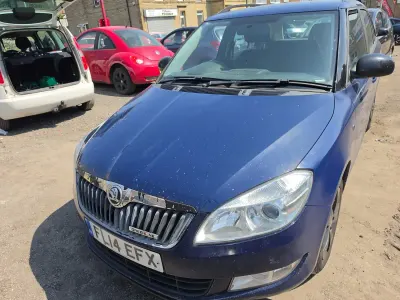 Used Skoda Fabia GreenLine 75 HP (55 kW) 2014 Blue Estate