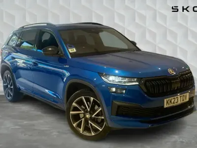 Used Skoda Kodiaq SportLine 196 HP (144 kW) 2023 Race blue metallic SUV