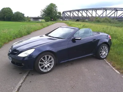 Used Mercedes SLK200 163 HP (119 kW) 2005 Blue Cabriolet