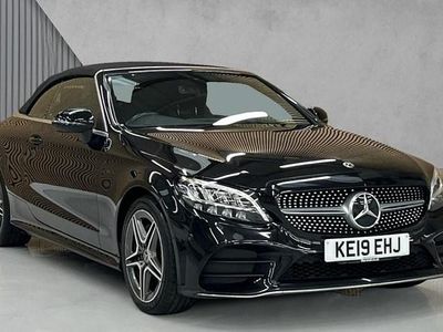 Black Used 2019 Mercedes C220 AMG line Cabriolet | £15,780 (Good price)