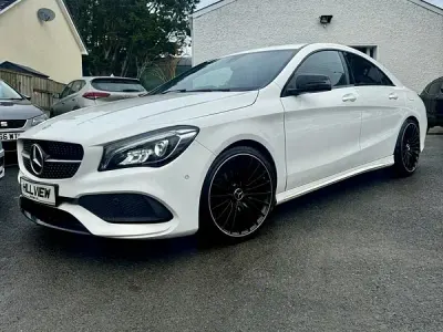 Used Mercedes CLA200 AMG line 136 HP (100 kW) 2018 White Coupe
