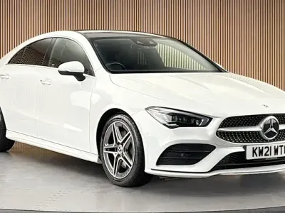 Used Mercedes CLA220 AMG line 190 HP (139 kW) 2021 White Coupe