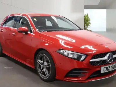 Used Mercedes A180 AMG line 116 HP (85 kW) 2019 Red Hatchback
