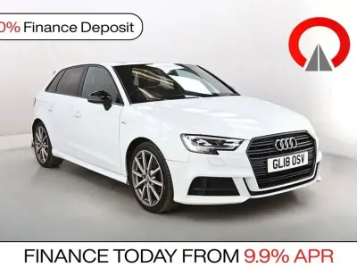 Used Audi A3 Black Edition 150 HP (110 kW) 2018 White Sedan