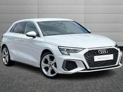 Used Audi A3 S-Line 110 HP (80 kW) 2023 Glacier white Hatchback