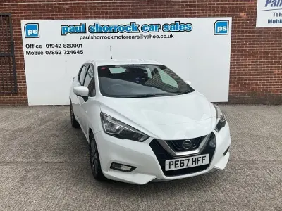 Used Nissan Micra Acenta 71 HP (52 kW) 2017 White Hatchback