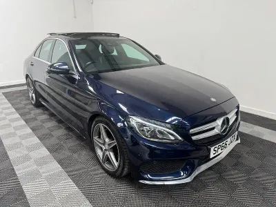 Used Mercedes C220 AMG Line Premium Plus 2016 Blue Sedan