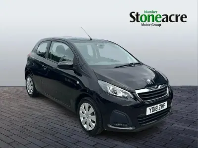 Used Peugeot 108 Active 71 HP (52 kW) 2018 Black Hatchback