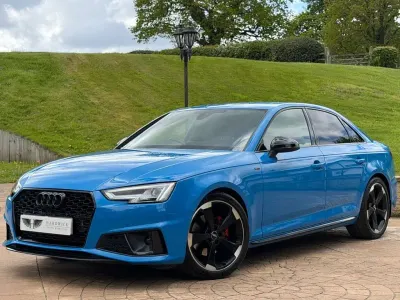Used Audi A4 Black Edition 150 HP (110 kW) 2019 Blue Sedan