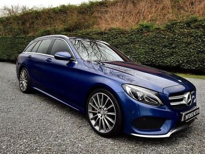 Used Mercedes C200 AMG line 184 HP (135 kW) 2017 Blue Estate