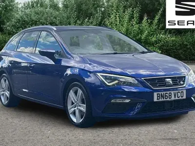 Used Seat Leon FR 131 HP (96 kW) 2018 Blue Estate